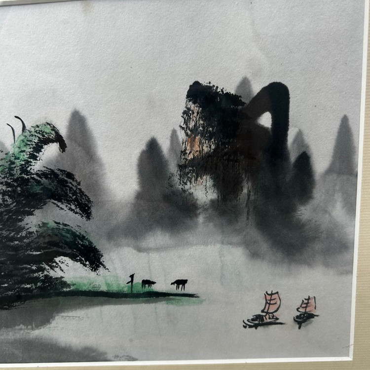 동양화 풍경화 산수화 수묵화 채색화 그림 벽걸이 인테리어 액자 팝니다 이미지