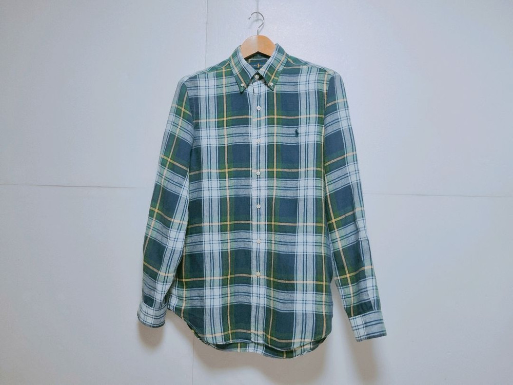 남성 QR 폴로 랄프로렌 POLO 린넨 마 긴팔 남방 셔츠 이미지