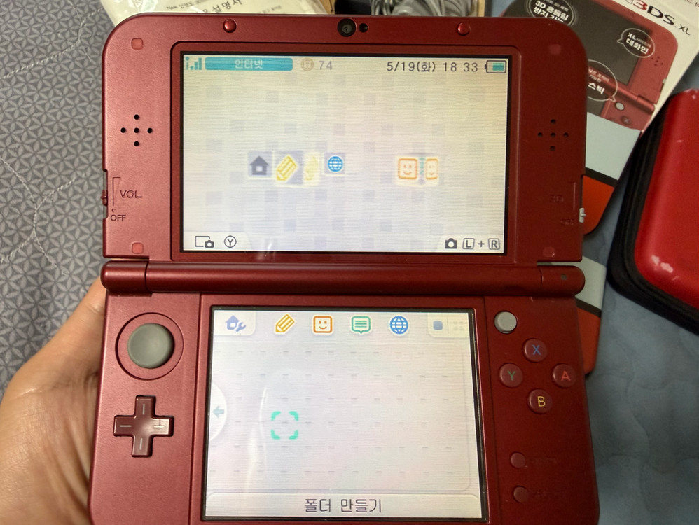 New 닌텐도3ds xl 레드 색상팝니다. 이미지