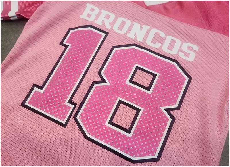 NFL Denver Broncos #18 Peyton Manning 주니어 핑크풋볼져지 M/L 정품NFL (무료배송 이미지