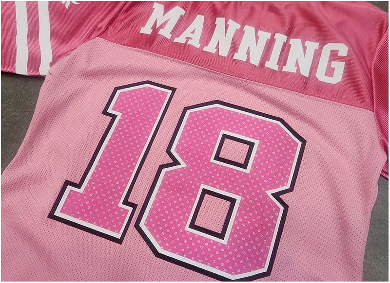 NFL Denver Broncos #18 Peyton Manning 주니어 핑크풋볼져지 M/L 정품NFL (무료배송 이미지