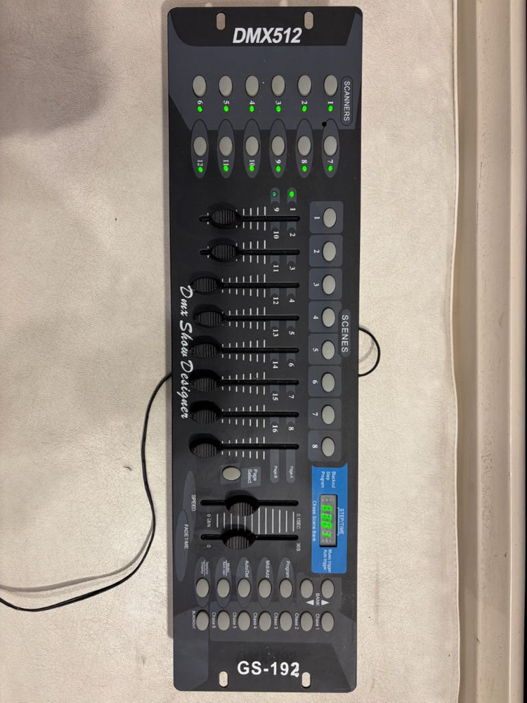 DMX512 GS-192 조명 콘솔 + LED PAR 조명 2대 + 10m 케이블 세트 이미지
