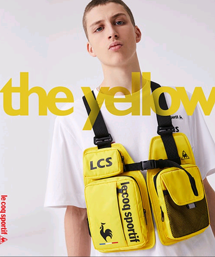 르꼬끄 스포르티브(le coq sportif)의 더 옐로우(The Yellow) 에디션 듀얼 체스트 리그 백 이미지