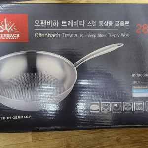 미사용/새상품)28cm 오팬바하 트레비타 스텐 통삼중 궁중팬 이미지