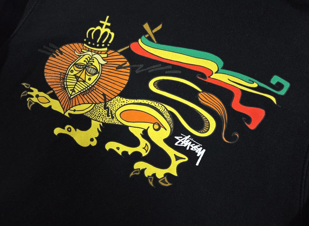 스투시 Stussy 라이온 그래픽 후드티 이미지