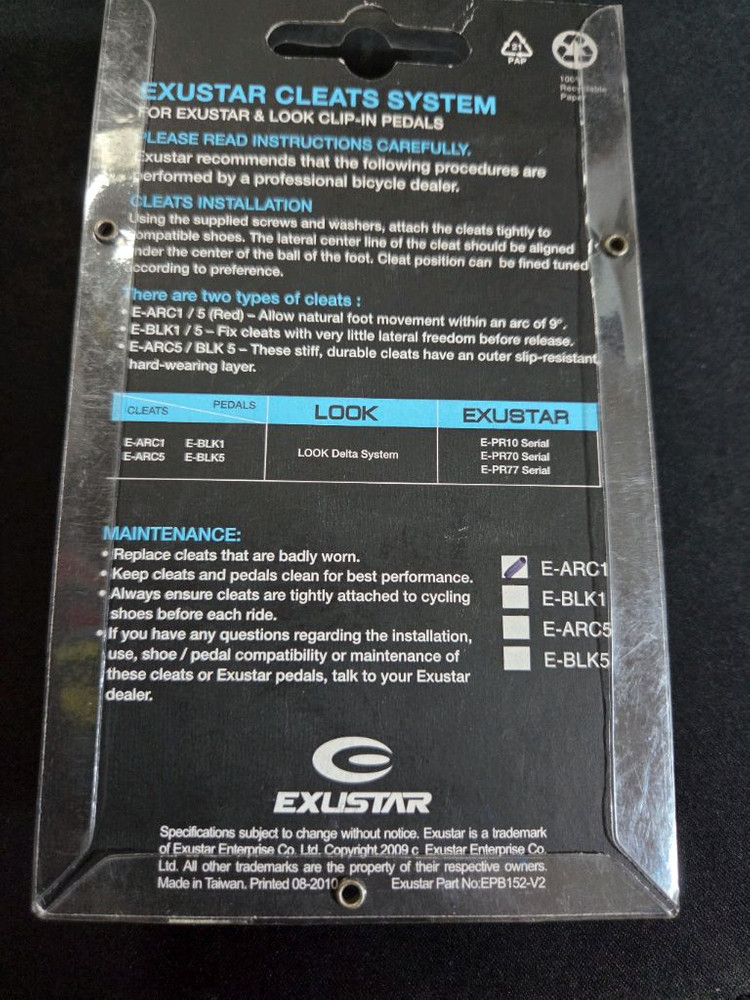 EXUSTAR E ARC1 룩 델타 자전거 클릿 이미지
