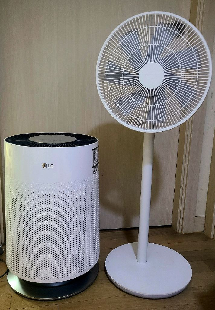 LG 퓨리케어 360 공기청정기. 샤오미 선풍기 이미지