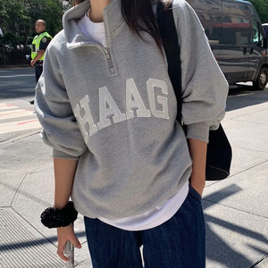 헤이그 a haag half zip-up grey 집업 새제품 이미지