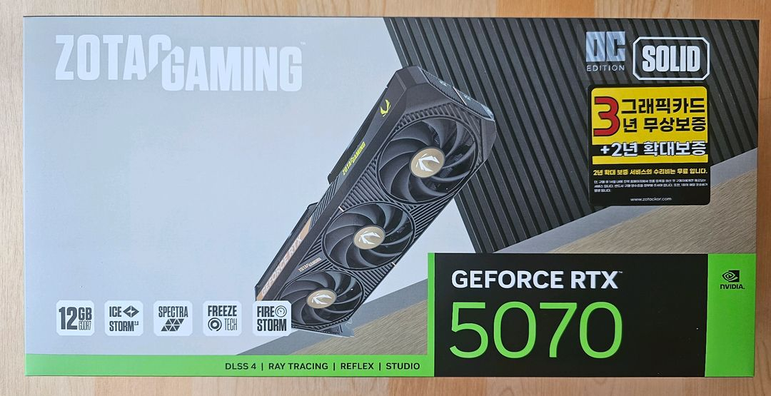 zotac rtx 5070 12GB 이미지