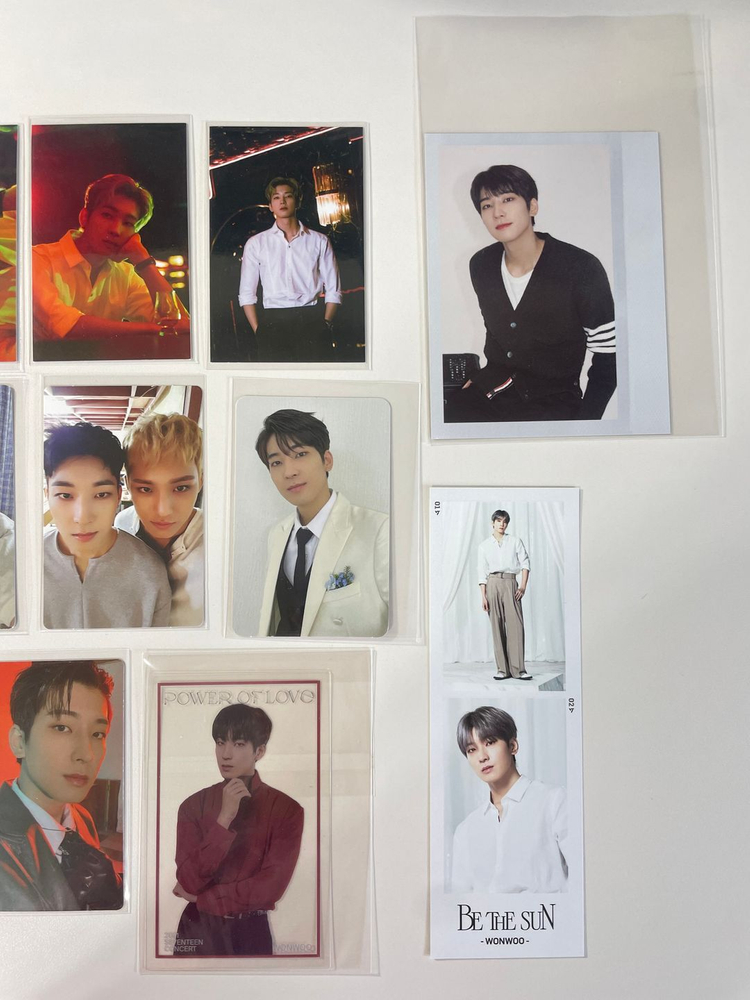 세븐틴 원우 비럴스윗 포카, 엽서, 시그 짭폴라, 각종 구성품 등등 이미지