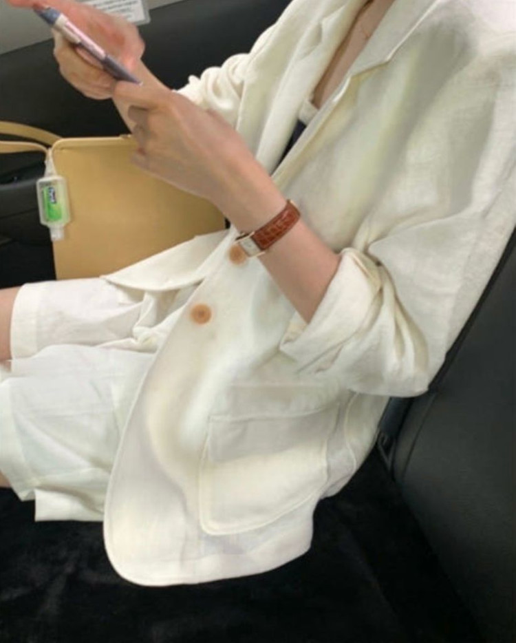 MONE 모네 모네마켓 리본빛 썸머 자켓 린넨 이미지
