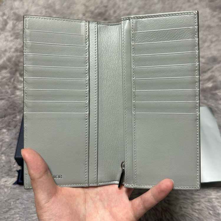 [풀구성] 디올 CD 다미아몬드 장지갑 그레이 이미지