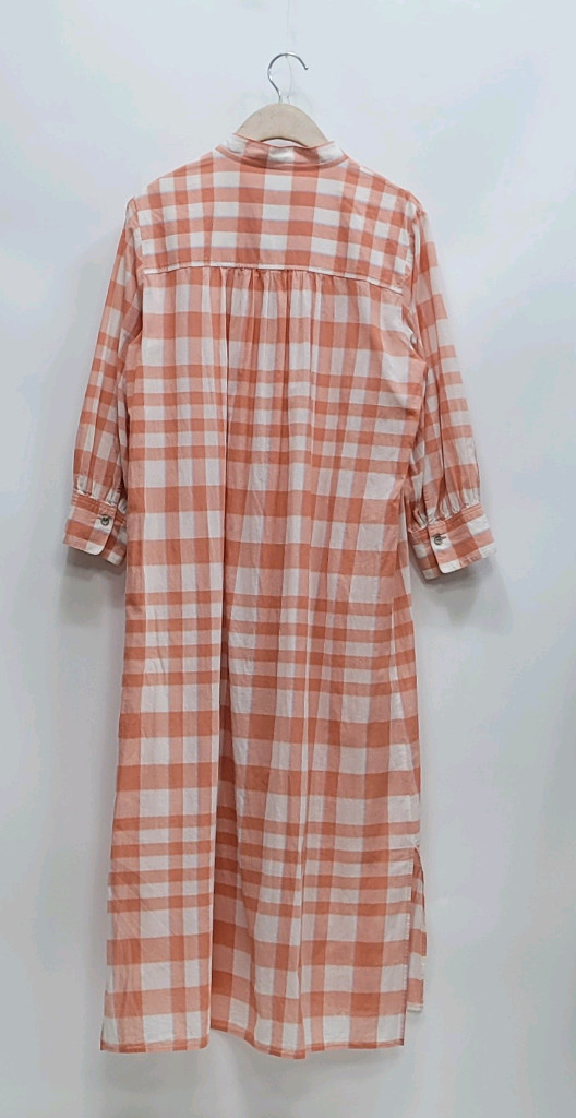 BEANPOLE 빈폴 체크 셔츠형 롱 원피스 / 여 90 오렌지 이미지