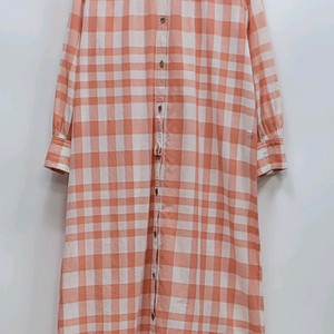 BEANPOLE 빈폴 체크 셔츠형 롱 원피스 / 여 90 오렌지 이미지