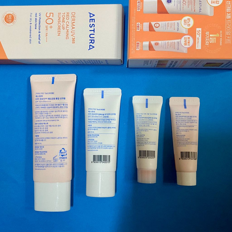 [새제품]에스트라 더마UV365/레드진정톤업선크림40+40ml 이미지