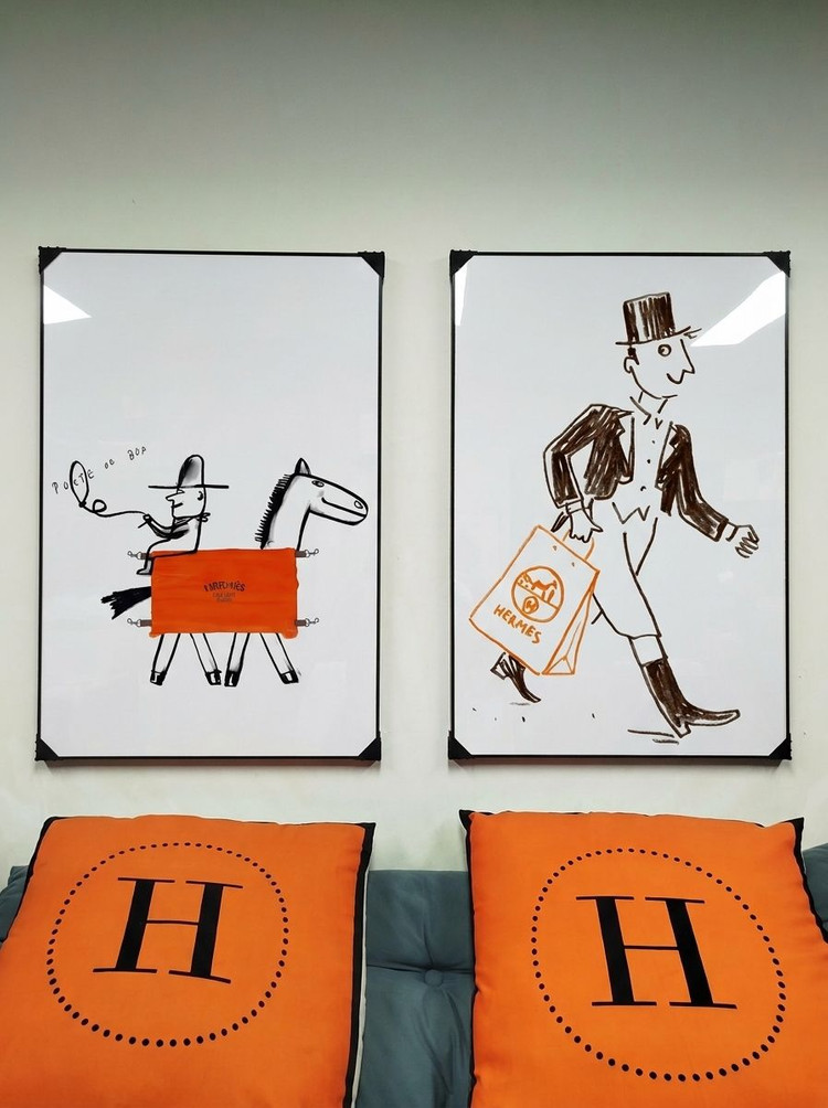 그림 액자 팝아트 인테리어소품 유쾌하고 세련된 신사 캐릭터 그림 모던 아트포스터 대형 거실 유니크한 인테리어 홈데코 이미지
