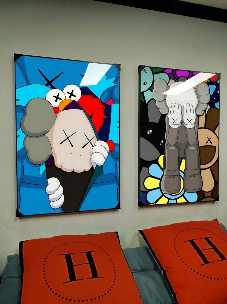 그림 액자 팝아트 인테리어소품 카우스 캐릭터 팝아트그림 액자 유니크한 감각적인 거실 홈카페 포인트 대형 아트포스터 이미지