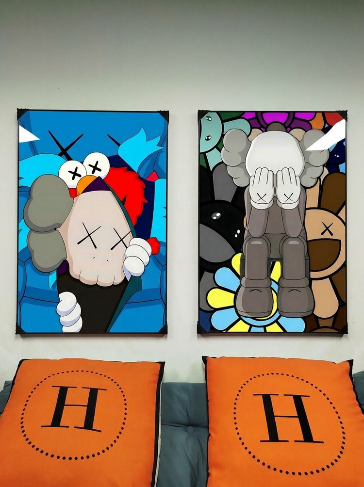 그림 액자 팝아트 인테리어소품 카우스 캐릭터 팝아트그림 액자 유니크한 감각적인 거실 홈카페 포인트 대형 아트포스터 이미지