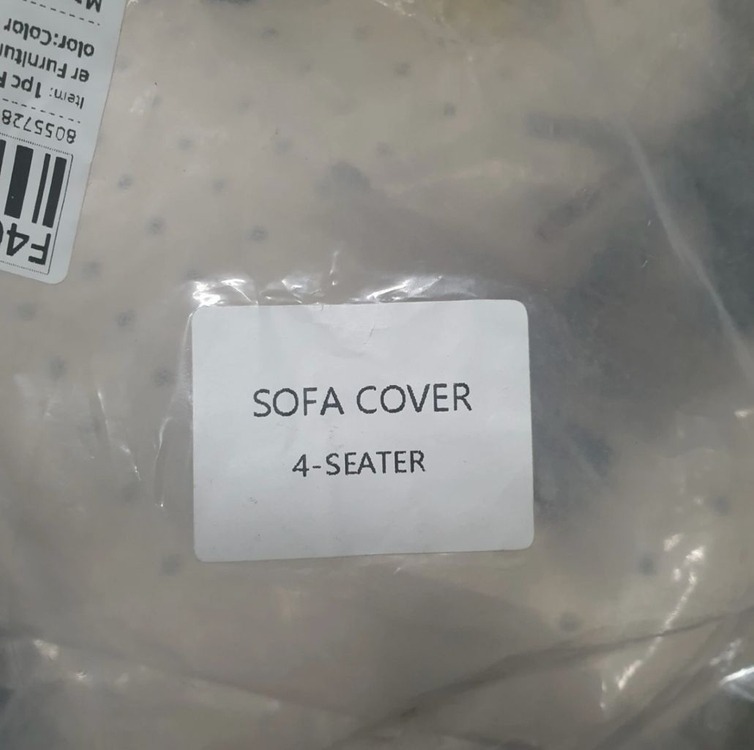 SOACOR 4인용 소파 커버 블랙&화이트 이미지
