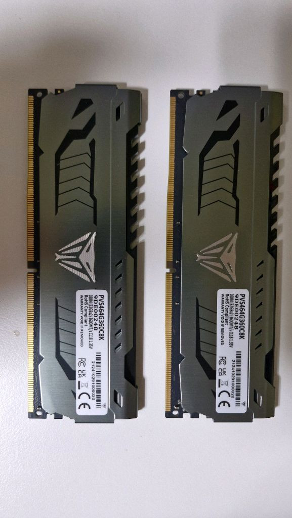 패트리어트 바이퍼 스틸 ddr4 32x2 64gb cl 18 3600 이미지