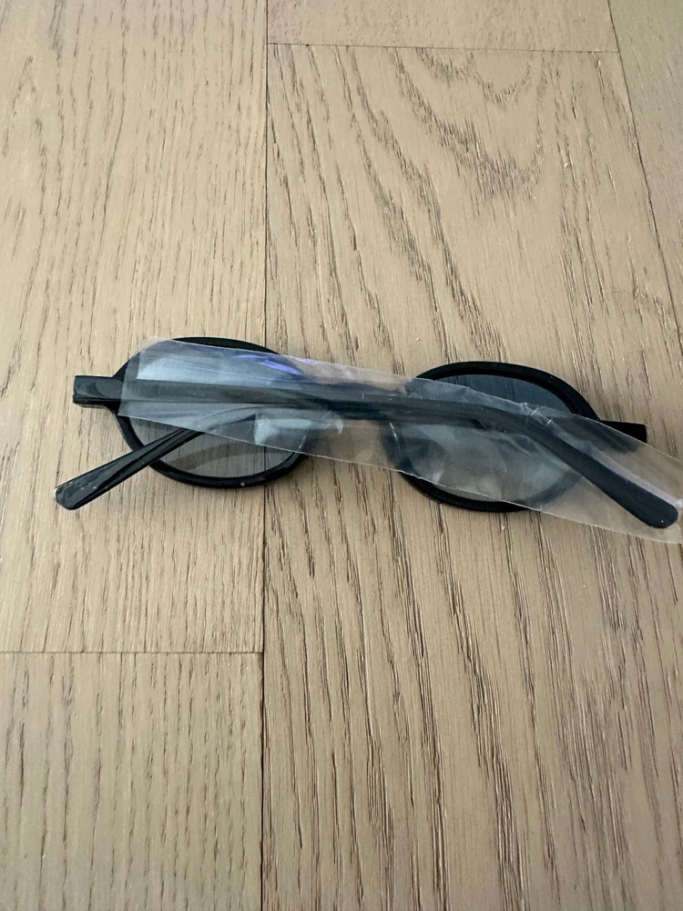 레트로 라운드 틴트 안경(블랙/블루) 이미지