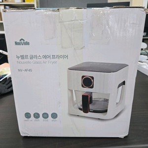 누벨르 보이는 글라스 에어프라이어 4.5L NV-AF45 유리 바스켓 구조,무료배송 이미지