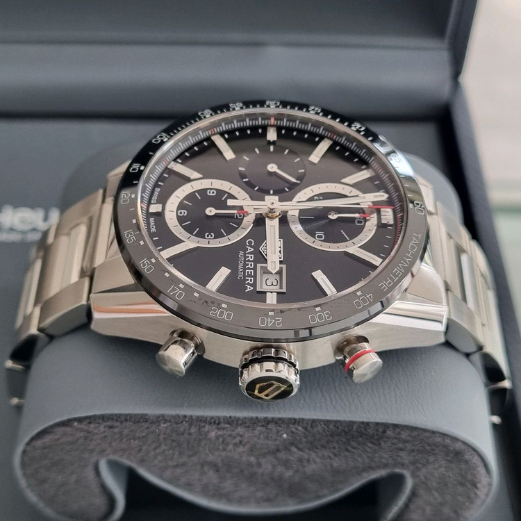 태그호이어 준신형 까레라 크로노그래프 41mm 검판 CBM2110(오버홀 완료) 이미지