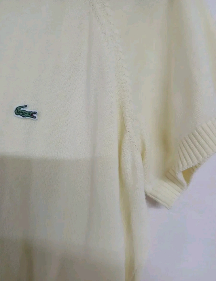여성 라코스테 반팔 니트티 (100) 이미지