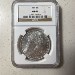 1887년 모건 달러 미국 은화 NGC MS 64 이미지
