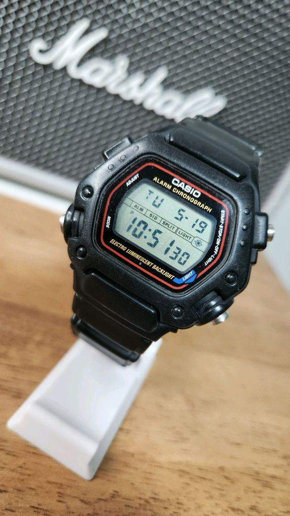 # 빈티지카시오 쿼츠 DW-290T 크로노그래프 레어 방수시계 급처 이미지