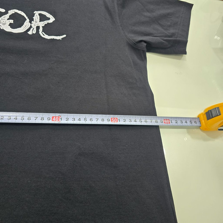 디올 블랙 자수 반팔티셔츠 XXL 블랙 이미지
