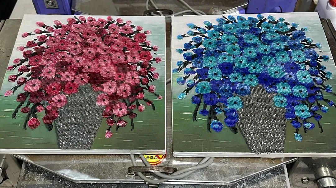 보석십자수 꽂2 완성품 이미지