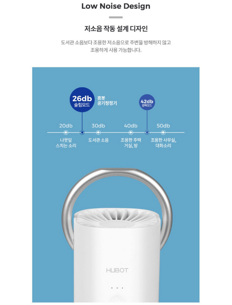 HUBOT 미니 공기청정기 이미지