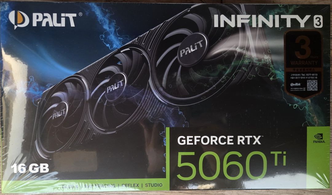 PALIT RTX 5060 Ti 16GB 그래픽카드 이미지