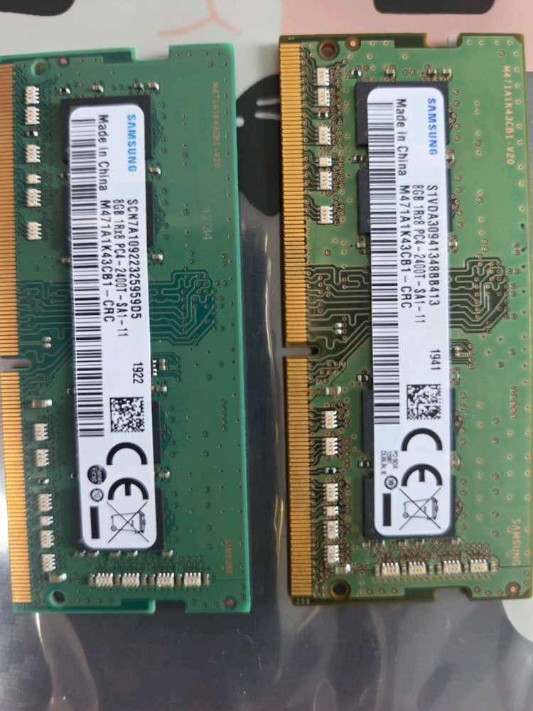 삼성 DDR4 8GB 2400t 노트북램 2개8x8 이미지