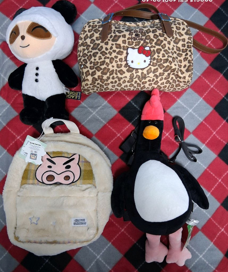 산리오텀블러 짱구차무드등 이브이무드등 부리몬가방 그로밋가방 키티레오파드가방 부리몬저금통 이미지
