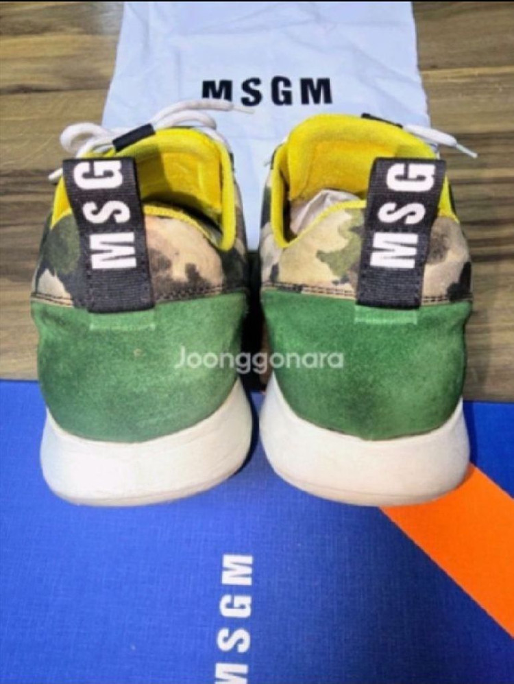 정품 MSGM 스니커즈 카모 플라쥬 남성 운동화 (42사이즈 / 275mm) Made in Italy 이미지
