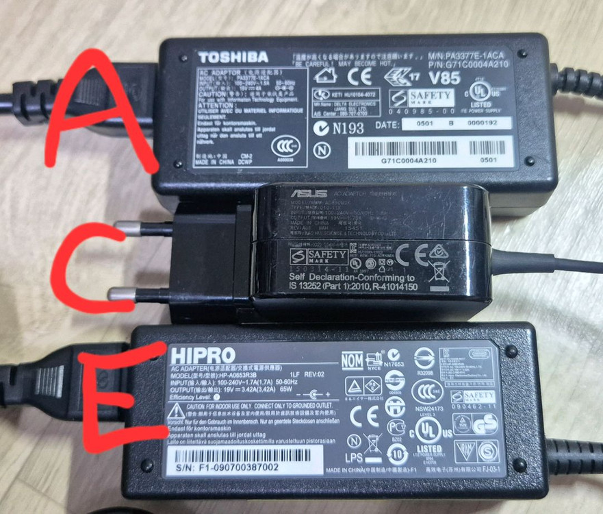 노트북어댑터(15V,19V)-5종 이미지