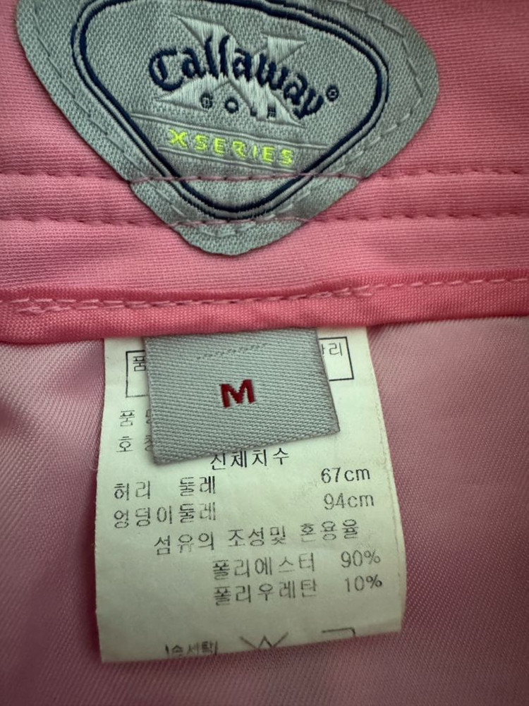 여성 정품 캘러웨이 골프 스커트 치마 바지 핑크 M 이미지