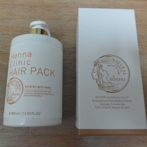 봉프레 헤나 클리닉 헤어팩 트리트먼트 400ml 업그레이드 탈모성분 추가 손상모 전용 두피관리 미개봉 새제품 이미지