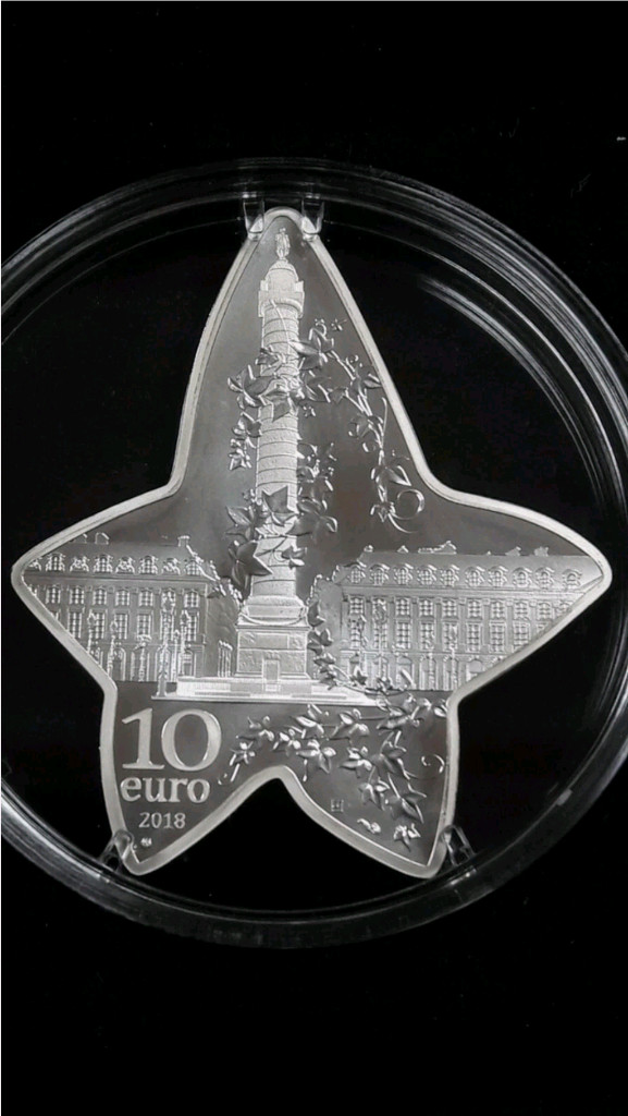 프랑스 명품 브랜드 부쉐론 2018년 10EURO 한정판 프루프 은화 이미지