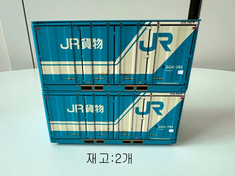 JR 화물 열차 컨테이너 모형 및 코키 106형 화차(플랫카) 이미지