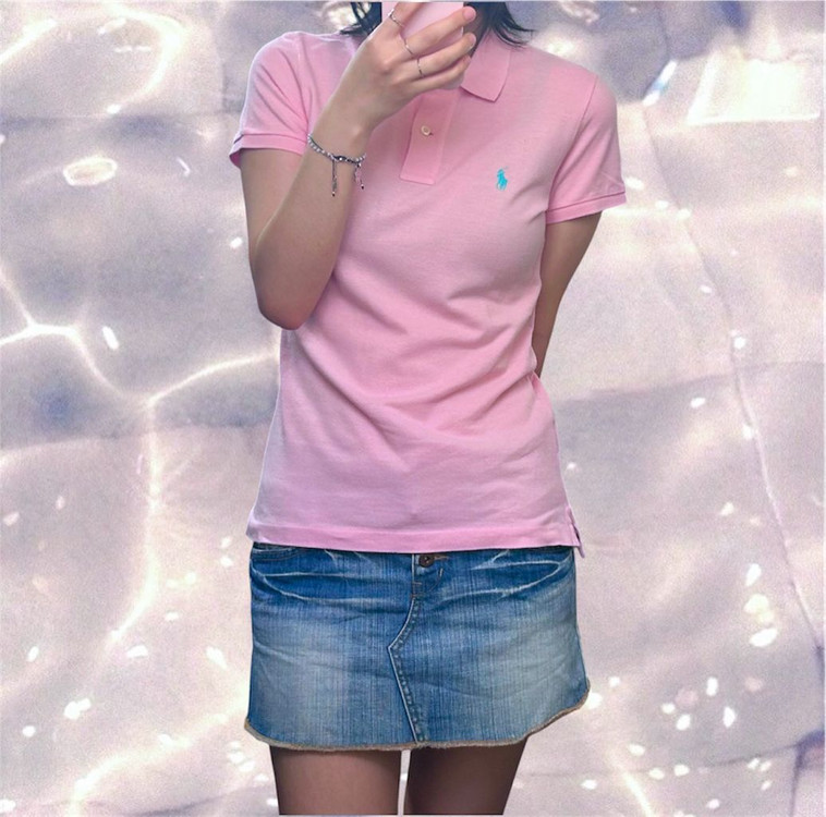 폴로 랄프로렌 PK 반팔 카라 티셔츠 핑크 M 이미지