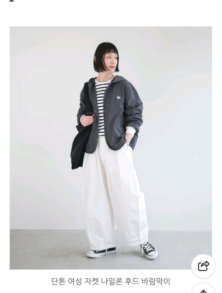 단톤 여성 바람막이/ 럭키슈에뜨 모자 이미지