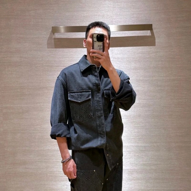 루이비통 엠보스드 데님 오버셔츠 이미지