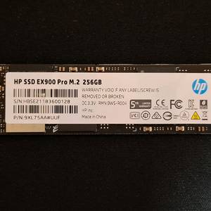 컴퓨터 저장장치 HP EX900 PRO M.2 NVME SSD 256GB 이미지
