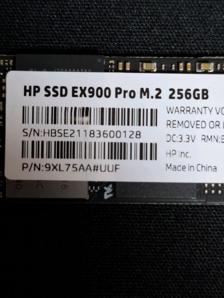 컴퓨터 저장장치 HP EX900 PRO M.2 NVME SSD 256GB 이미지