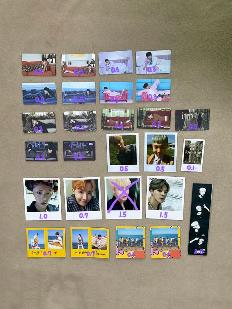 BTS 방탄 앨범 포토카드 개별, 세트 판매 이미지