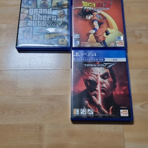 PS4 플스4 게임 GTA5, 드래곤볼Z 카카로트, 철권7 이미지