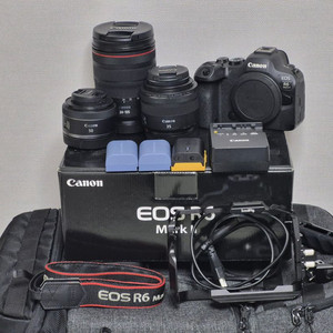 캐논 EOS R6 Mark II 풀박스 렌즈 3개 포함 이미지
